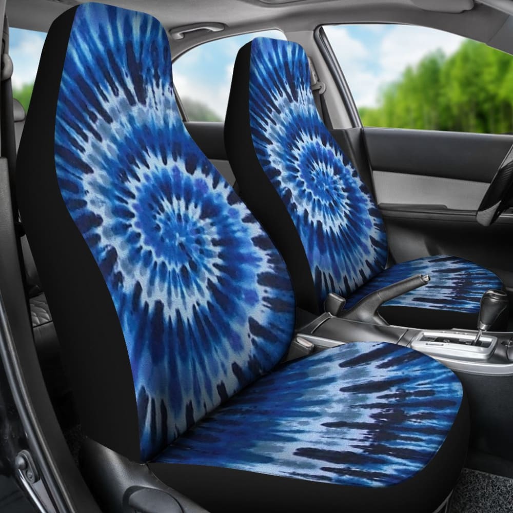 Abstract Tie Dye Car Seat Covers - Waterproof & Breathable Universal Fit for Cars, SUVs, Trucks - Boho Hippie Style Auto Accessories for Road Trips & Daily Commute