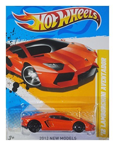 Hot Wheels 2012 Lamborghini Aventador Orange Die-Cast Car #12/247 - Limited Edition Collectible for Kids & Adults, Perfect for Display, Play & Racing Scenes