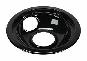 Amana W10290353RW Black Round Electric Range Burner Drip Bowl - Replacement Part for Stove & Cooktop Cleaning