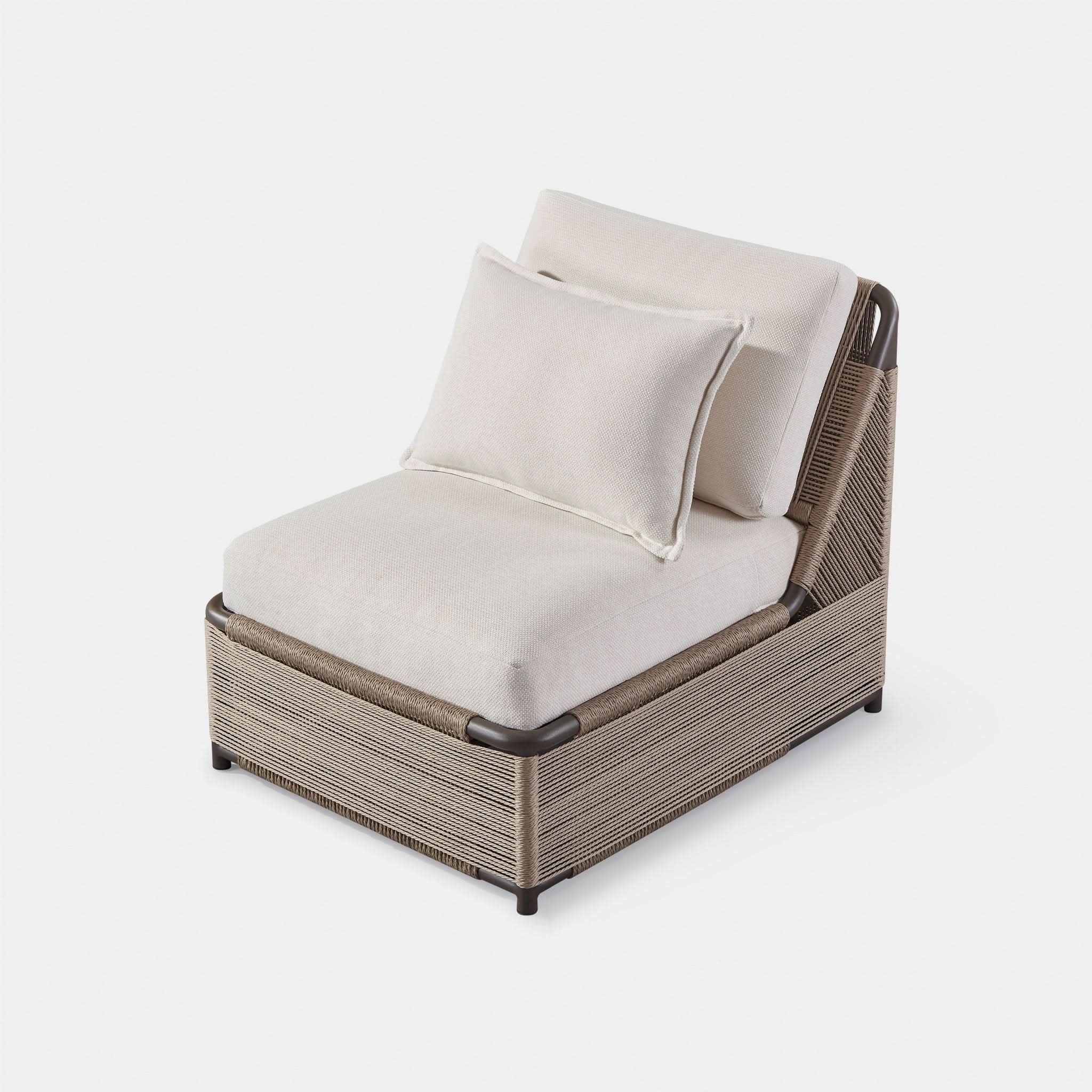 Comfortable Formentera Easy Chair - Modern Lounge Chair for Living Room, Bedroom, or Patio - Soft Fabric Upholstery with Sturdy Wooden Legs - Perfect for Relaxing, Reading, or Napping