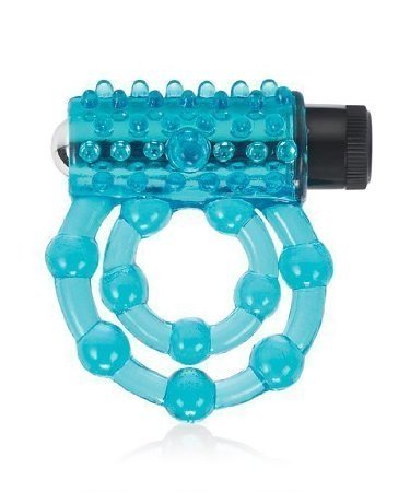 Pure Romance Family Jewel Jelly Dual C-Ring with Bullet Vibrator - Couples Intimate Massager for Enhanced Pleasure & Sensual Play