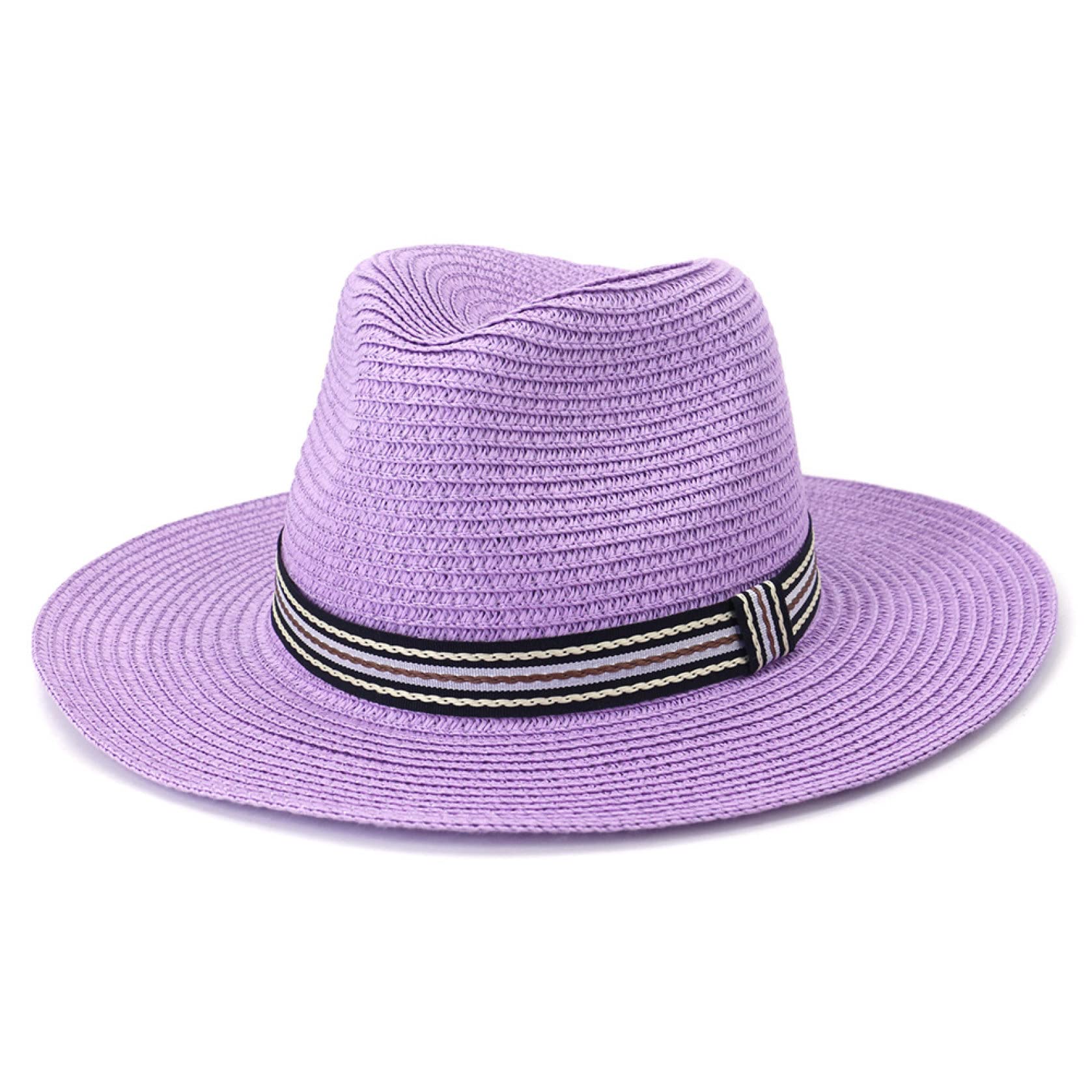 Stylish Red Straw Sun Hat for Women & Men - UV Protection Wide Brim Beach Hat for Summer Outdoor Activities - Perfect for Beach, Garden, and Travel