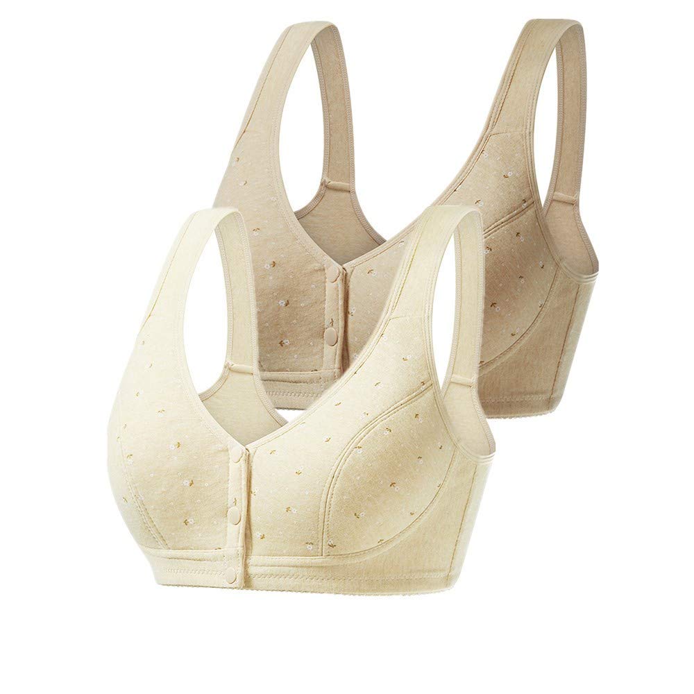 VELWINGS 2 Pack Wireless Nursing Bra for Women - Comfortable Sleeping & Maternity Breastfeeding Bra - Perfect for Nighttime Nursing, Postpartum Recovery and Everyday Wear