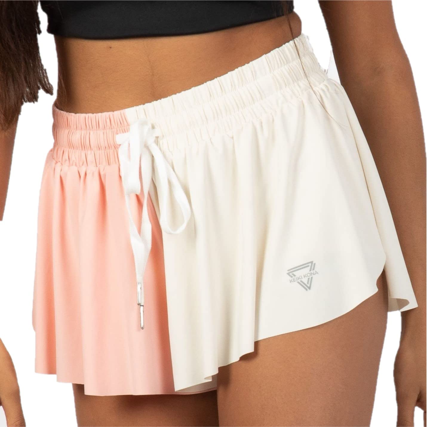 50:50 Flowy Fitness Shorts with Pockets - Women's Workout Running Yoga Shorts for Gym, Lounge & Outdoor Activities