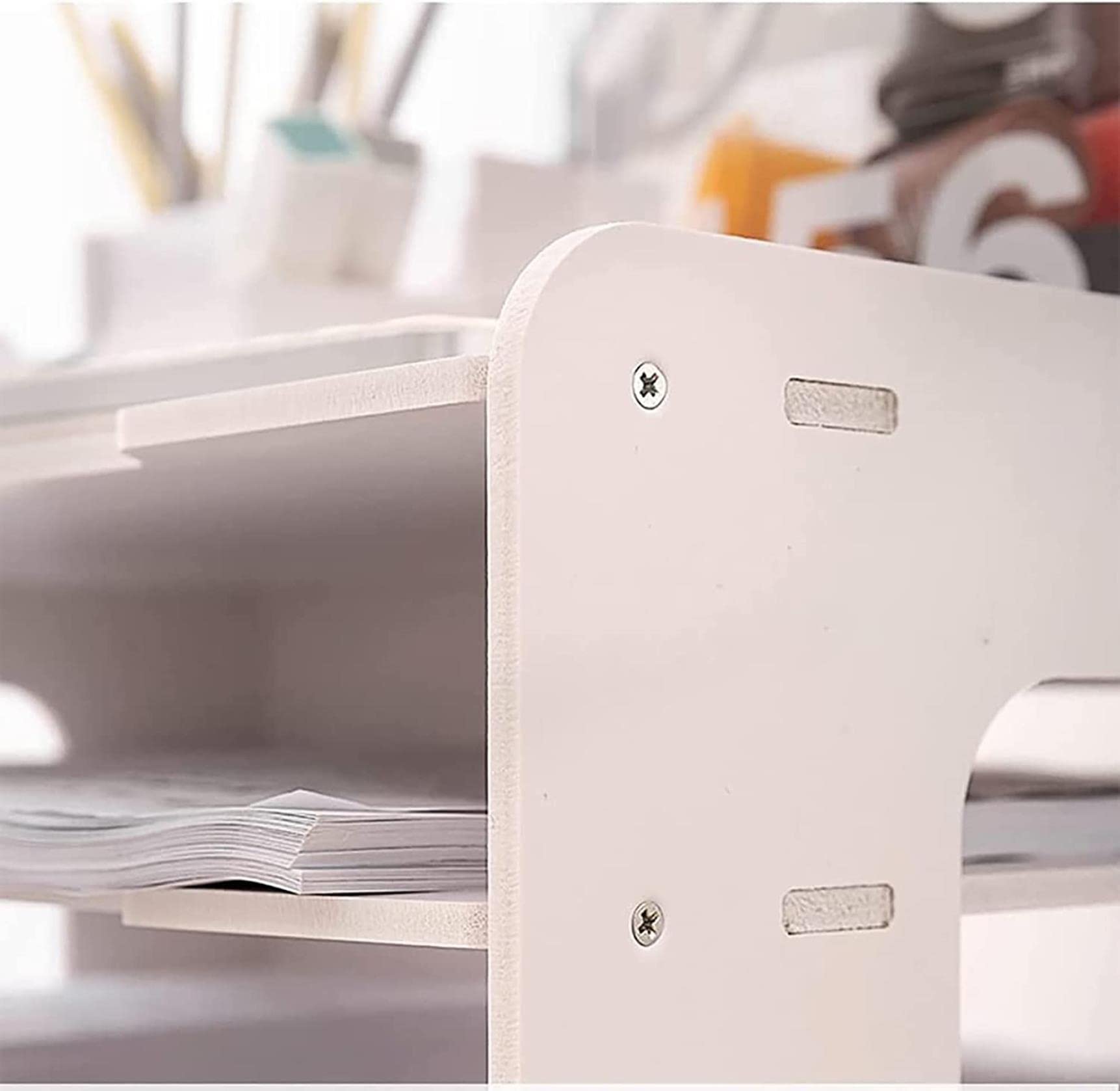 Extra Large A3 Paper Storage Unit - White Desk Folder Shelf for Office & School - Organize Files, Magazines & Stationery - Perfect for Desks, Classrooms & Home Offices