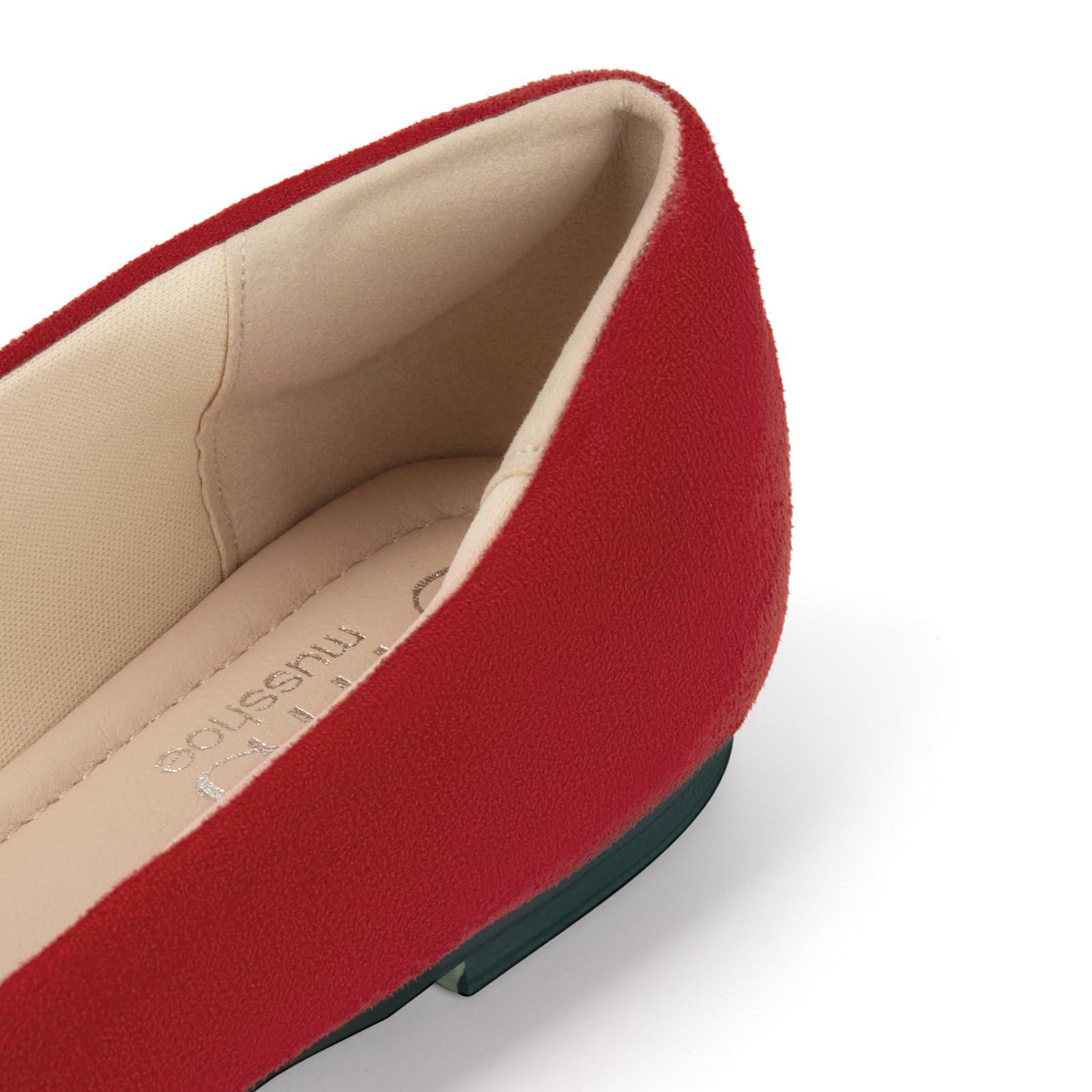MUSSHOE Women's Pointed Toe Ballet Flats - Slip On Dressy Microfiber Comfortable Flats for Women | Perfect for Office, Parties & Everyday Wear