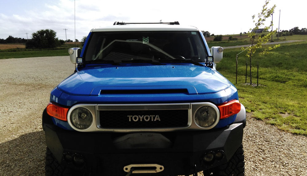 48W CREE LED Light Pods with Front Cowl Mounting Brackets for 2007-2014 Toyota FJ Cruiser - Off-Road Lighting, Fog Lights, Ditch Lights for Adventure & Night Driving