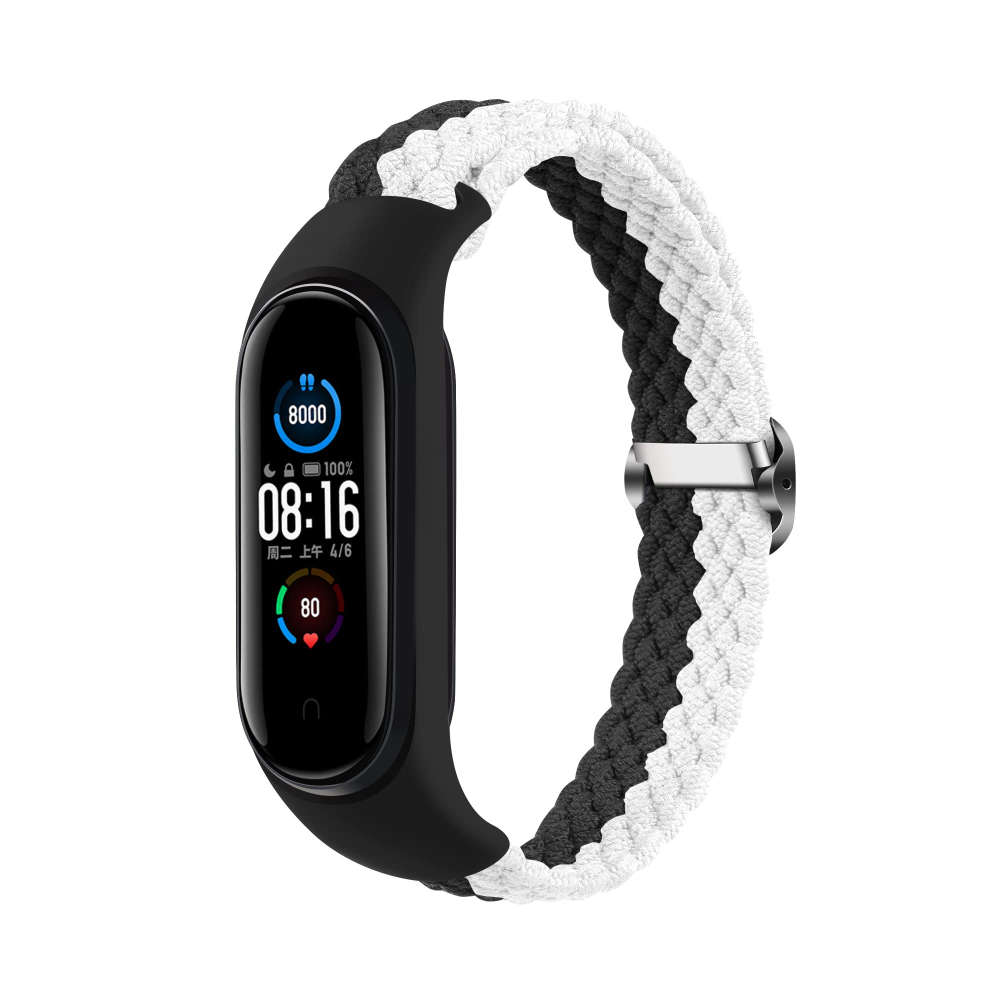 EIHAIHIS Braided Nylon Wristband for Xiaomi Mi Band 7/6/5/4/3 - Adjustable Elastic Solo Loop Strap Replacement - Sport & Fitness Smartwatch Accessories for Running, Swimming & Daily Wear