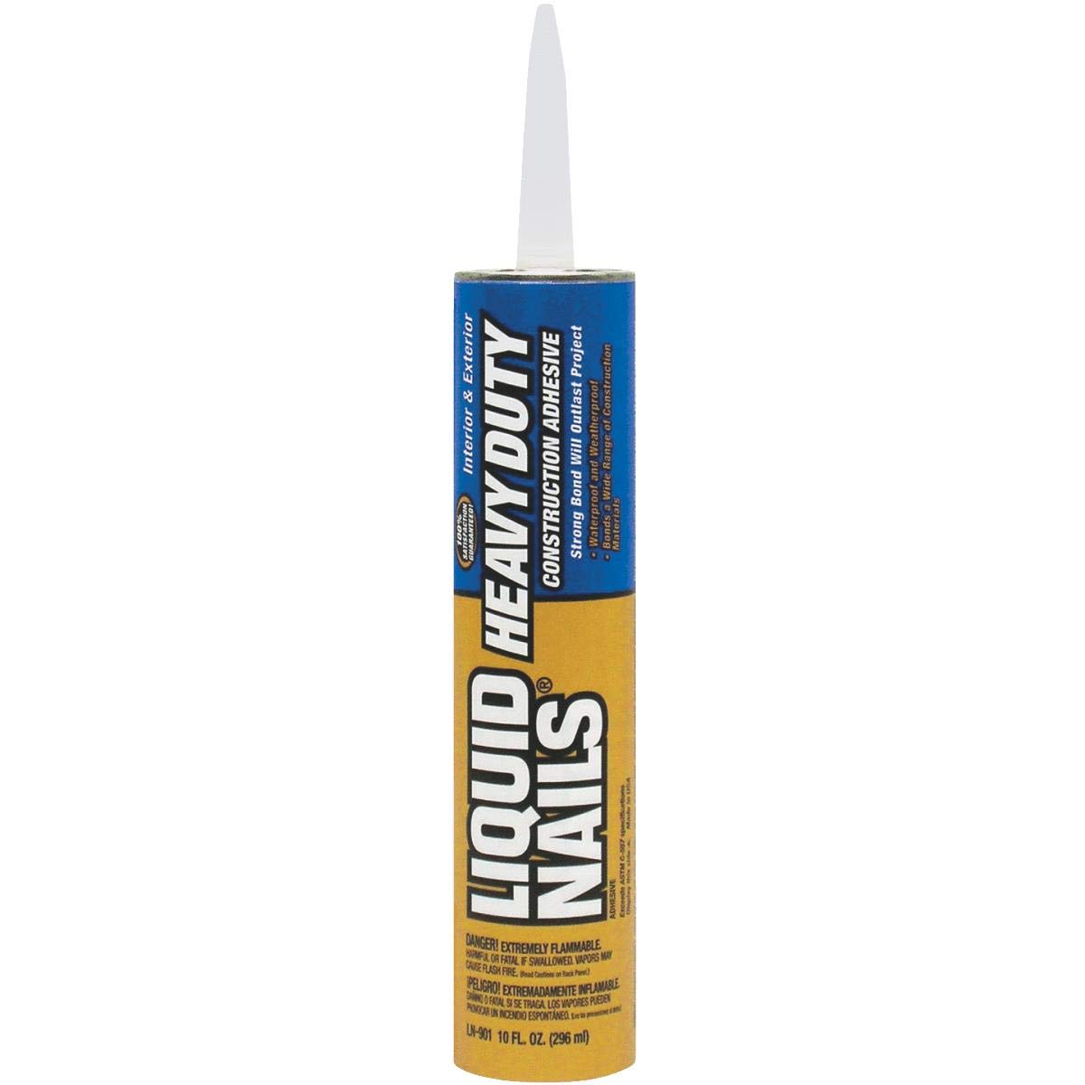 Liquid Nails Heavy-Duty Construction Adhesive - Strong Bonding Glue for Wood, Metal, Concrete & More | Perfect for Home Repairs, DIY Projects & Professional Construction Work
