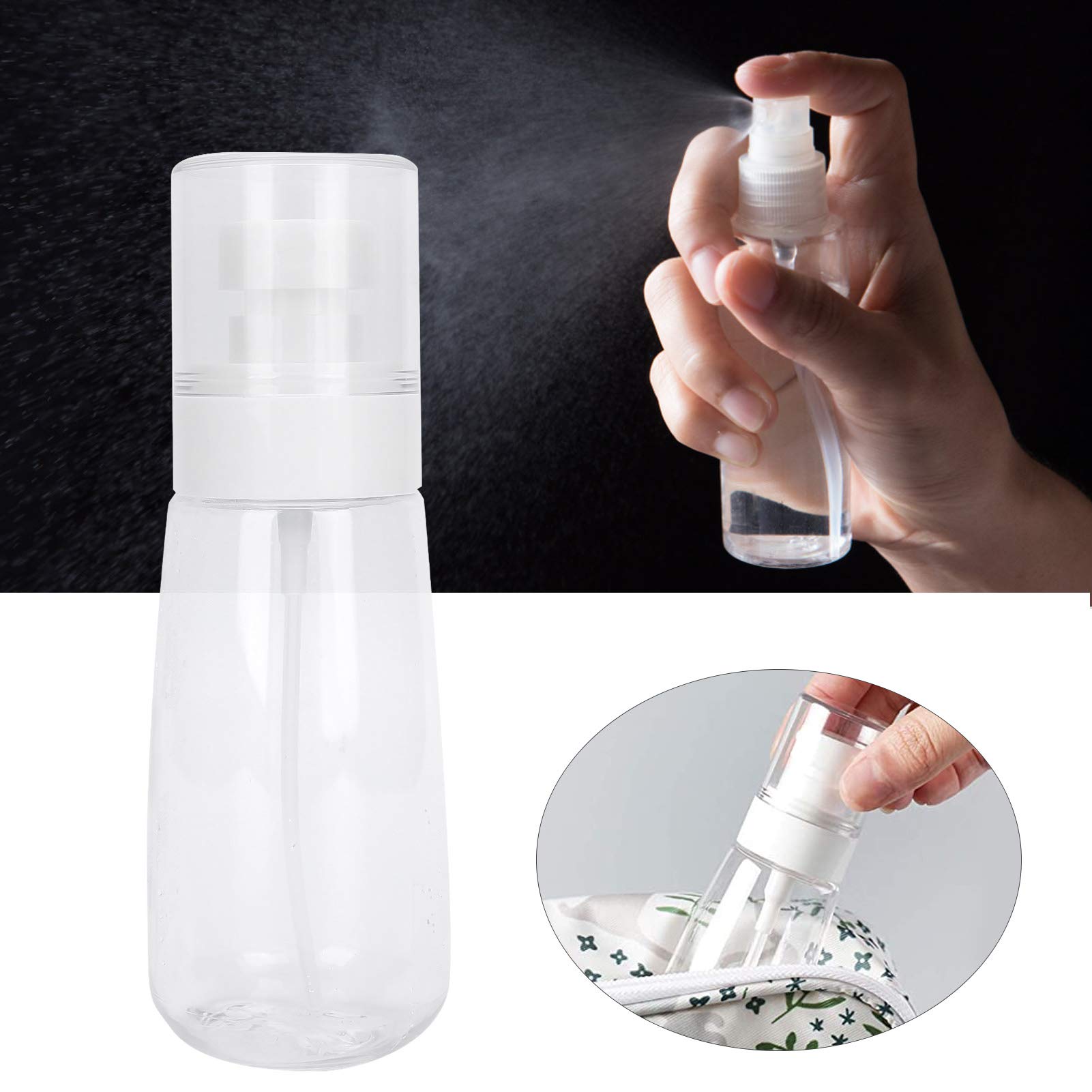 KTM Healthcare® Travel Size Clear Spray Bottles - Portable Refillable Mist Spray Bottles for Cosmetics, Skincare & Haircare - Perfect for Travel, Gym & On-the-Go Use