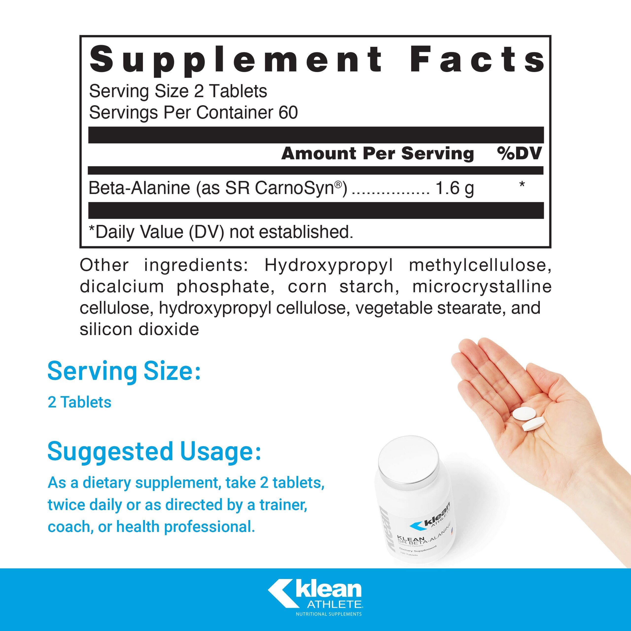 Klean Athlete SR Beta Alanine Powder - Premium Pre-Workout Supplement for Muscle Endurance & Performance - Ideal for Athletes & Fitness Enthusiasts