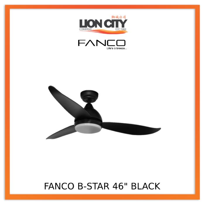 Fanco B Star 36/46/52 Inch 3 Blade DC Ceiling Fan with Remote Control - Energy Efficient Quiet Bedroom, Living Room, Office Cooling Fan