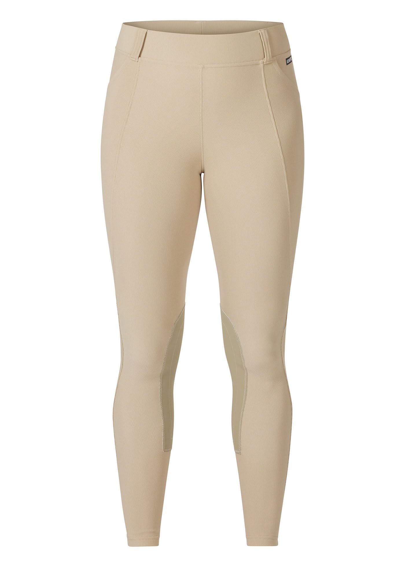 Kerrits Women's Microcord Knee Patch Horse Riding Tights - Light Compression Equestrian Leggings with Pockets for Comfort & Coverage | Perfect for English & Western Riding, Training & Competition