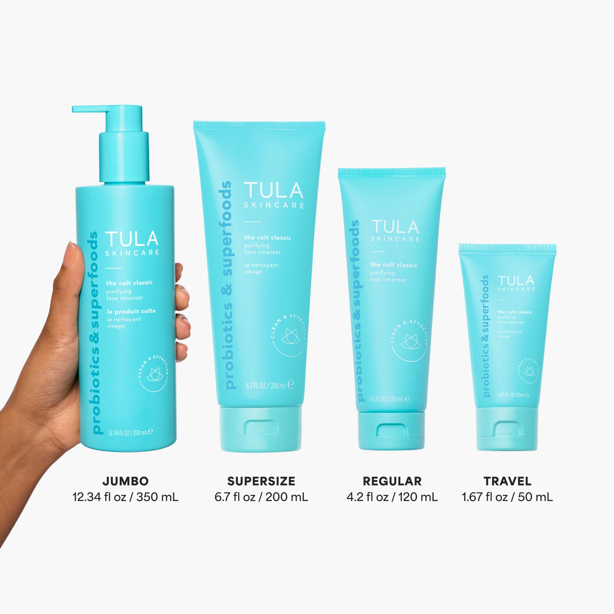TULA Cult Classic Purifying Face Cleanser - Gentle & Effective Facial Wash for Sensitive Skin, Makeup Remover with Hydrating Formula | Daily Skincare Routine, Morning & Night Cleansing, Pre-Makeup Prep