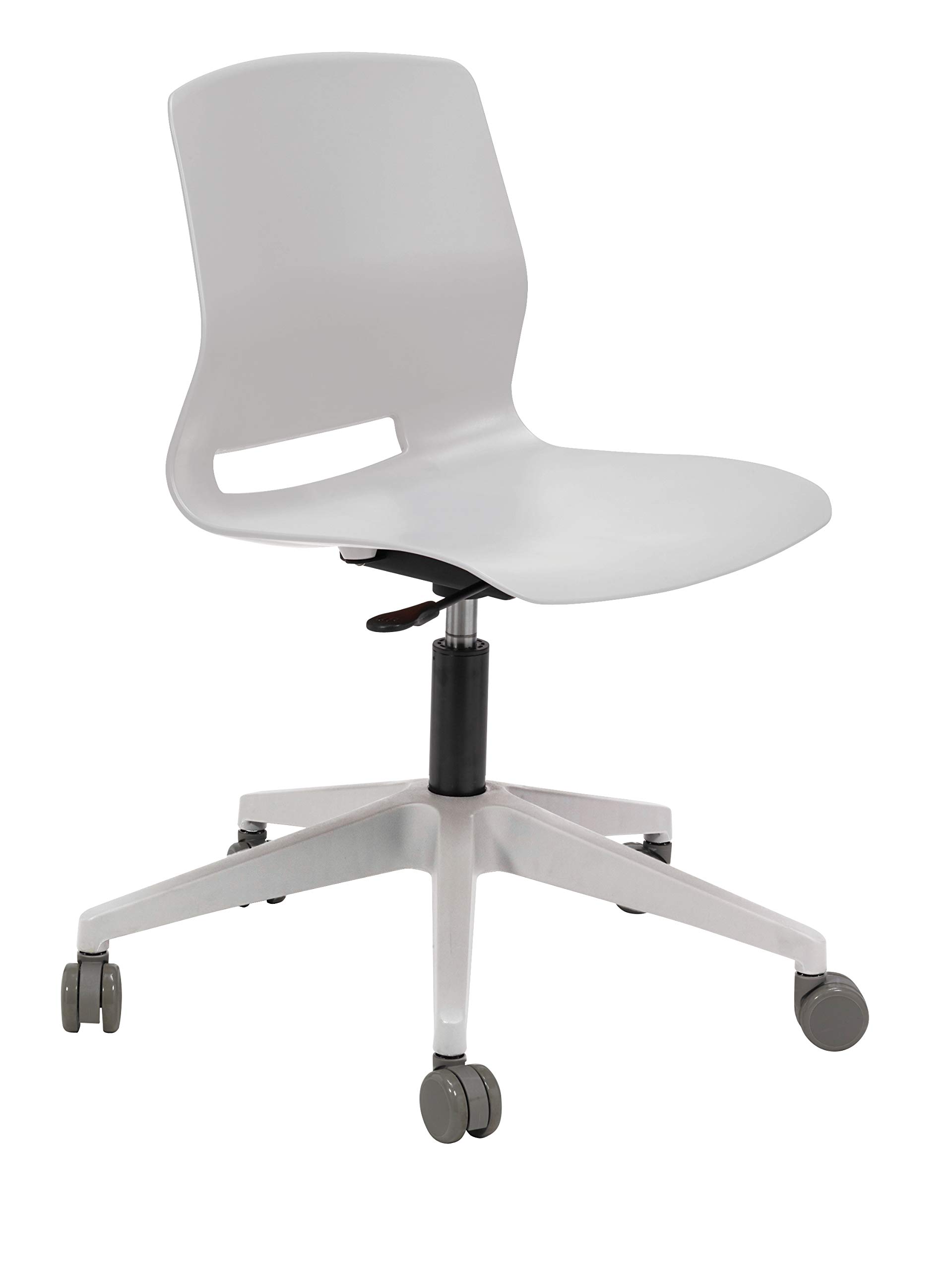 Ergonomic Lola Office Chair - Light Grey Mesh Back, Adjustable Height, Swivel & Rolling Wheels - Perfect for Home Office, Gaming, and Workspaces