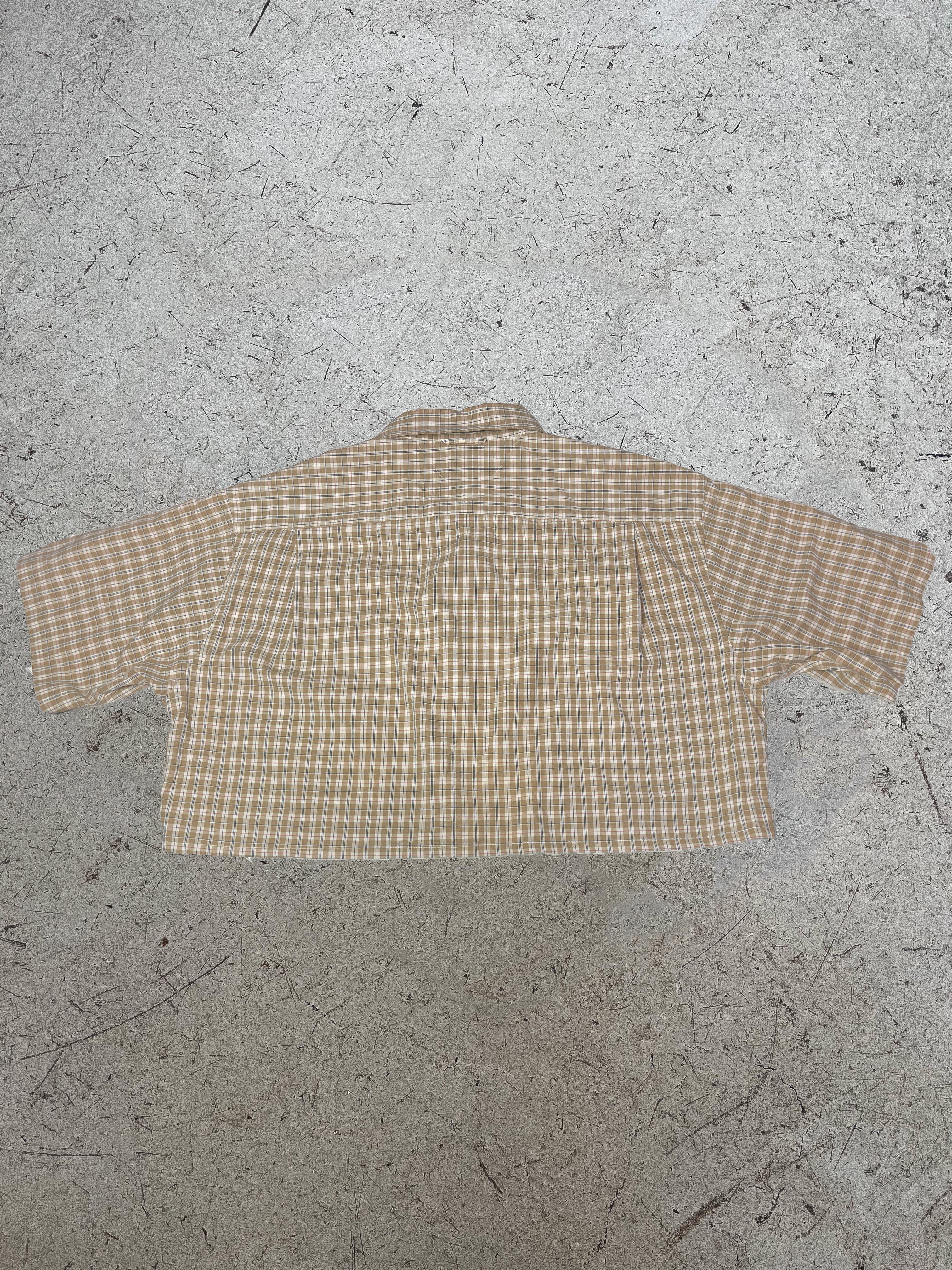Tommy Hilfiger Women's Crop Top Shirt - Casual Short Sleeve Button Down Blouse for Summer, Beach & Streetwear Fashion