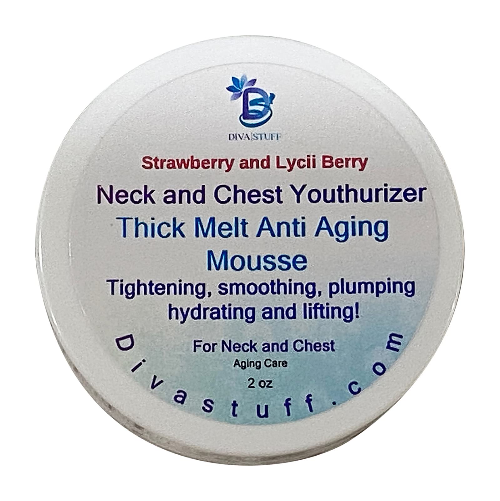 Strawberry & Goji Berry Anti-Aging Neck & Chest Cream - Firming, Hydrating & Plumping Mousse for Youthful Skin | Perfect for Nighttime Skincare Routine & Special Occasion Prep