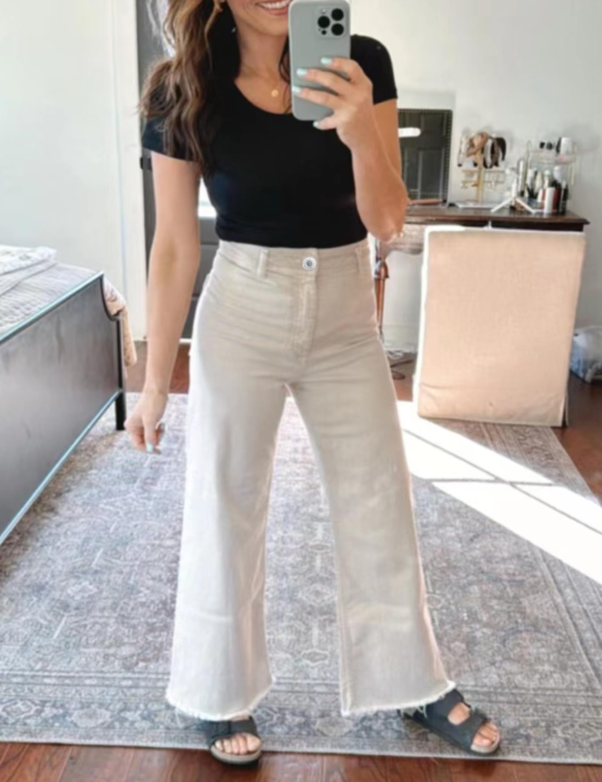 Women's High Waisted Wide Leg Jeans - Stretchy Denim Pants for Casual & Work Wear | Trendy 2025 Fashion | Perfect for Office, Weekend Outings & Everyday Comfort