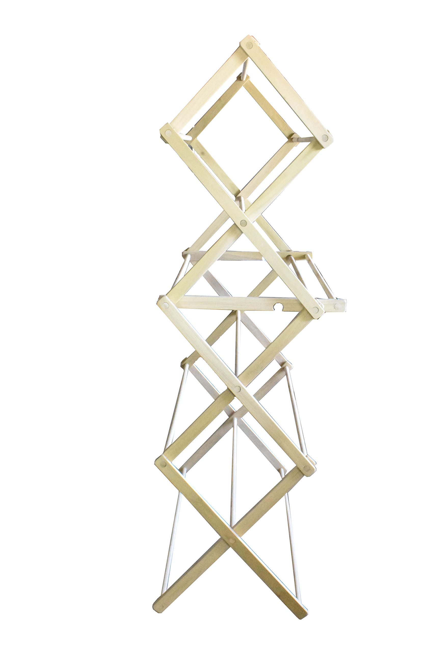 Handmade Amish Wooden Folding Clothes Drying Rack - Large 4'x6' for Laundry, Blankets & Outdoor Use | Space-Saving Home Organization