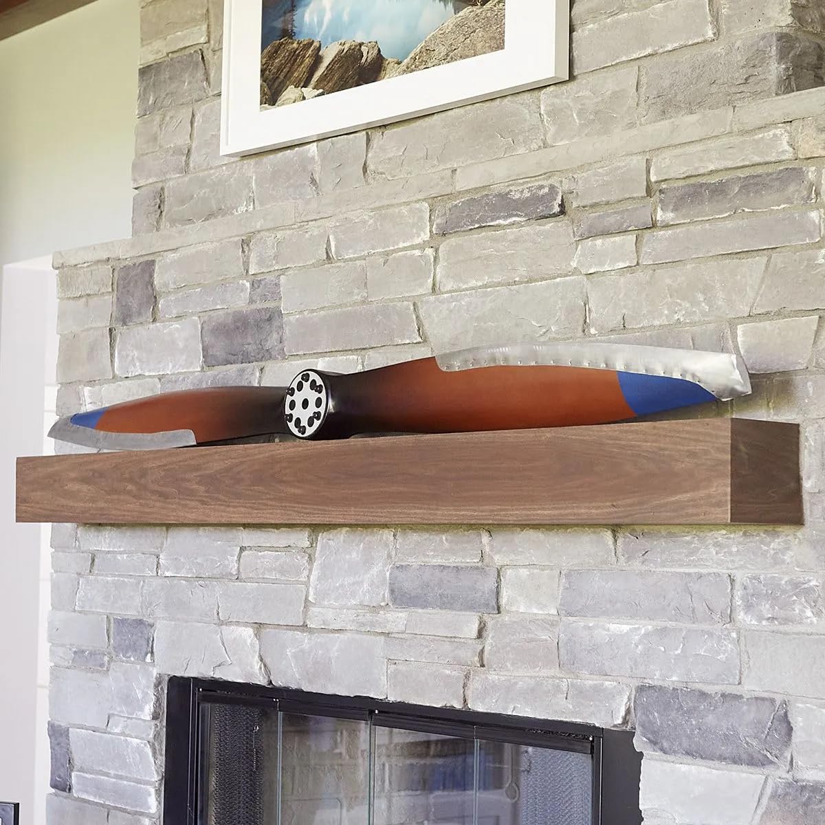 Sporty's Aviation Gifts 6-Foot Classic Wooden Propeller with Aluminum Edging - Perfect for Aviation Enthusiasts, Home Decor & Pilot Gift Ideas