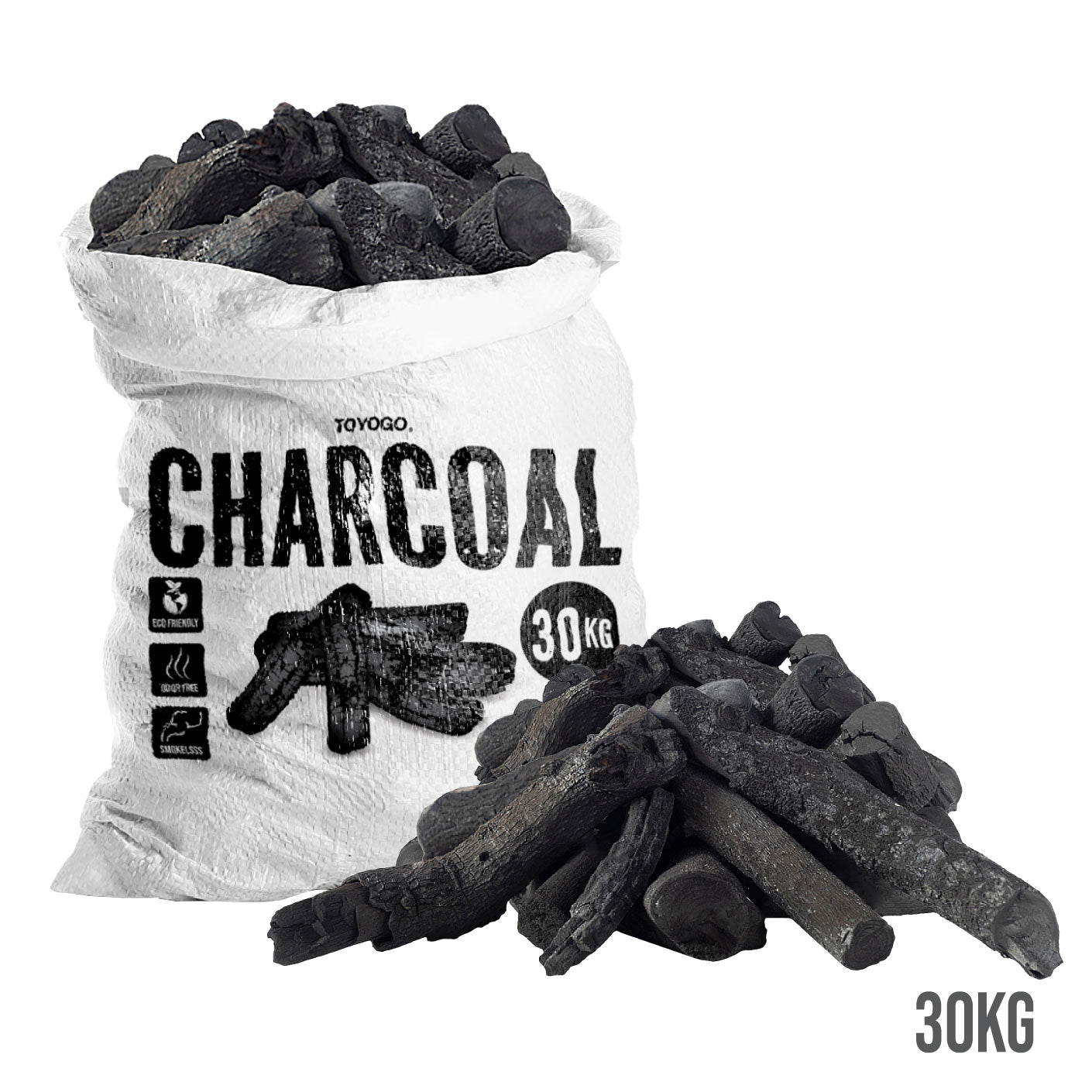 Premium BBQ Mangrove Wood Charcoal 30KG (NSH1002) – Natural, Long-Lasting Burn for Grilling, Smoking & Outdoor Cooking – Perfect for Backyard BBQs, Camping & Picnics