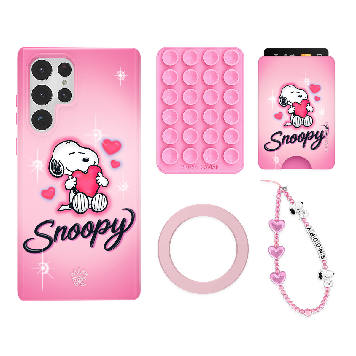 Snoopy Be Mine Galaxy Bundle Set - Cute Cartoon Wallet for Women & Girls | Perfect for Valentine's Day Gifts, Birthday Presents & Everyday Use