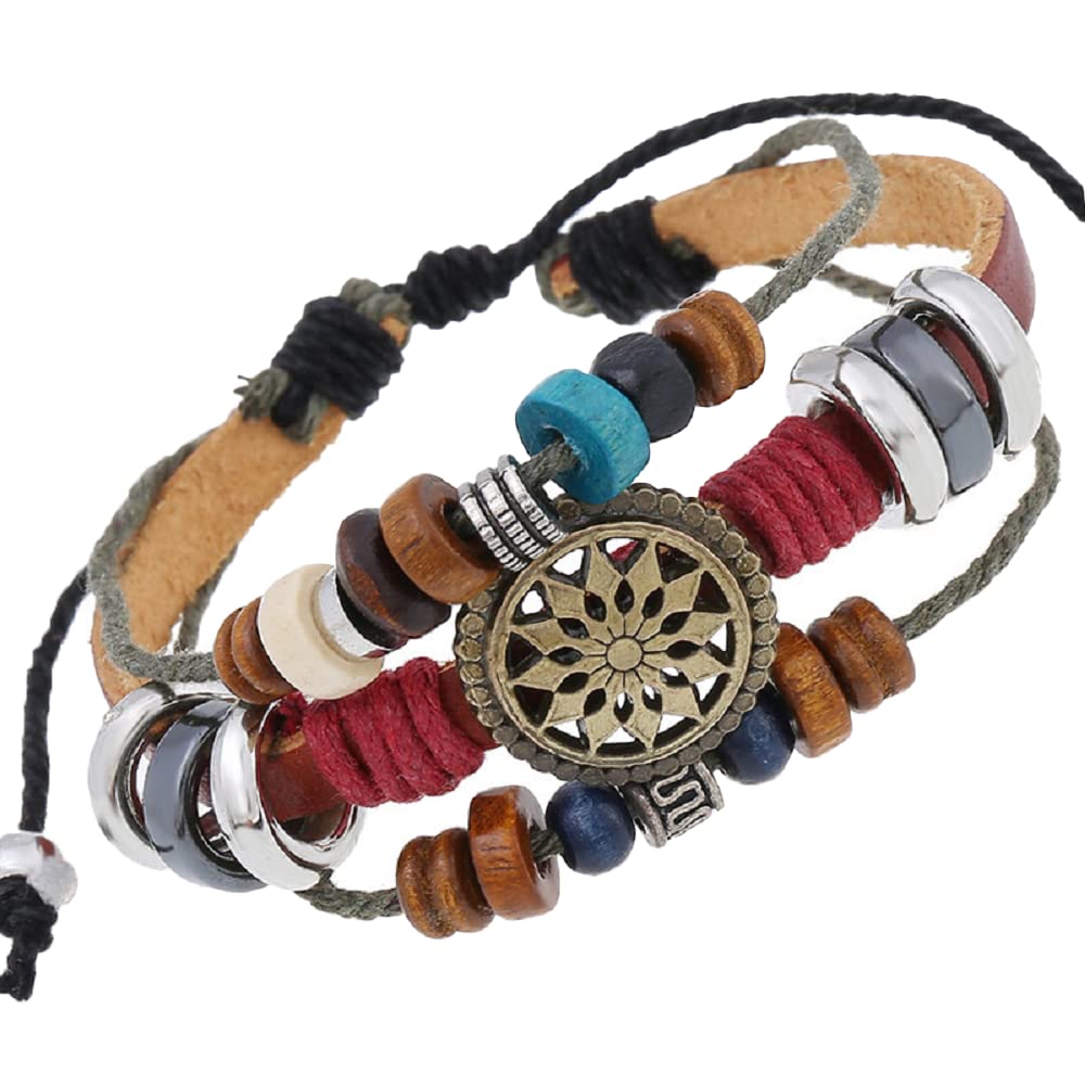 DIY Bracelet Making Kit for Teen Girls - Handwoven Beaded Multilayer Bohemian Style Jewelry with Vintage Leather & Evil Eye Charm | Perfect for Friendship Bracelets, Party Favors, and Boho Fashion Accessories