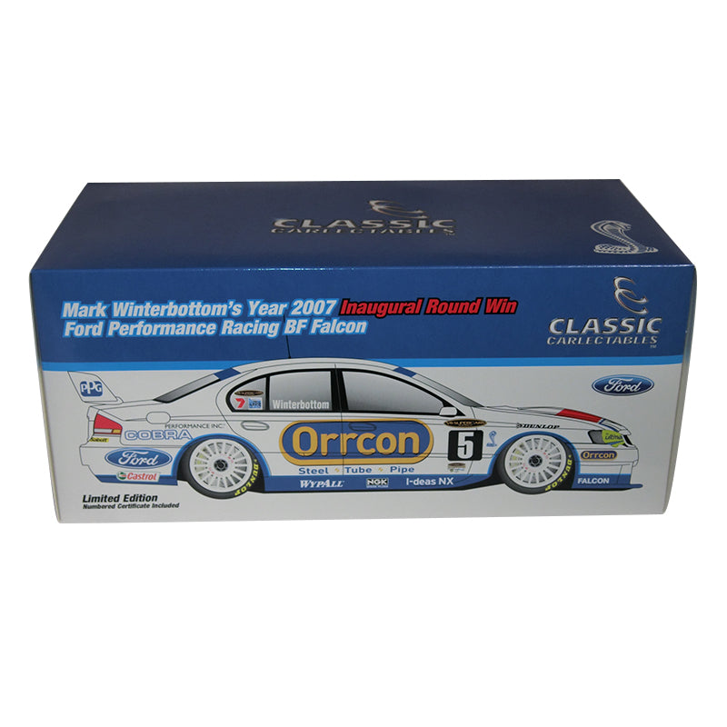 1:18 Scale Mark Winterbottom 2007 Bahrain Winner FPR BF Falcon Diecast Model Car 18379 - Perfect for Racing Fans, Collectors, and Display Cases
