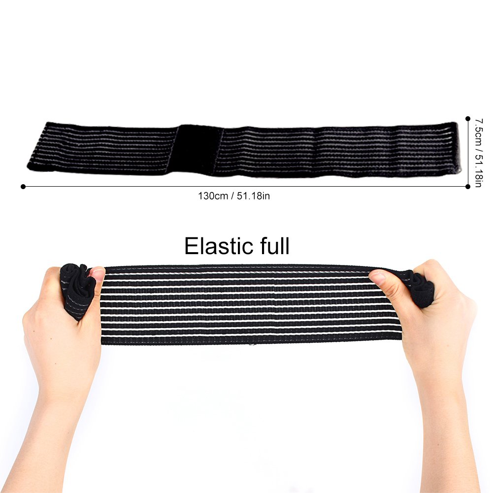 Elastic Compression Bandage Wrap - Black High Elasticity Calf & Thigh Support Knee Brace for Sports Injuries - Football, Basketball, Running & Workout Support - Ideal for Athletes, Post-Surgery Recovery & Joint Pain Relief