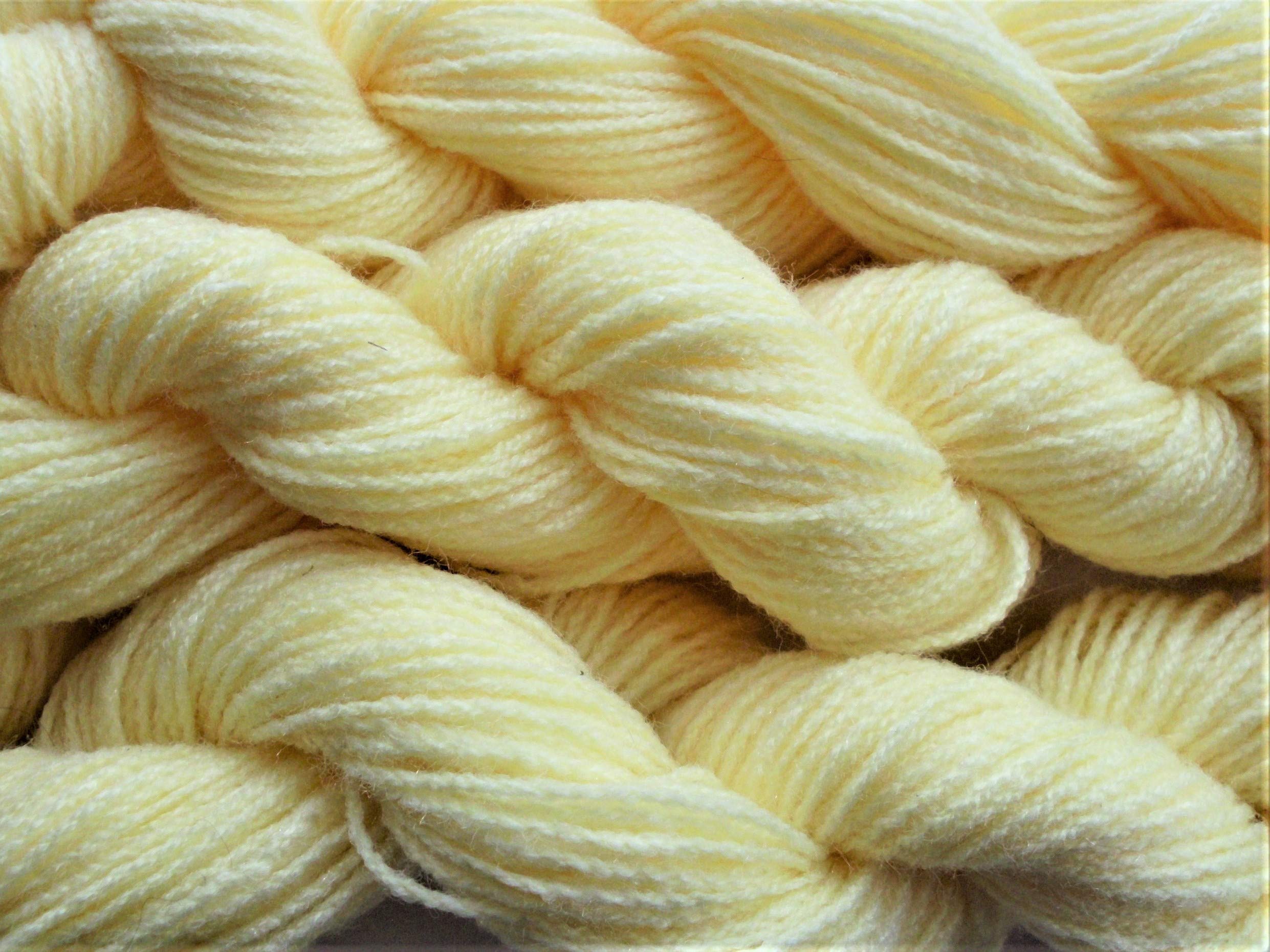 Pastel Light Yellow Knitting Crochet Yarn - 4 Pack Soft Baby Chick Color Yarn for DIY Crafts, Baby Blankets & Amigurumi - Perfect for Knitting, Crocheting & Handmade Gifts