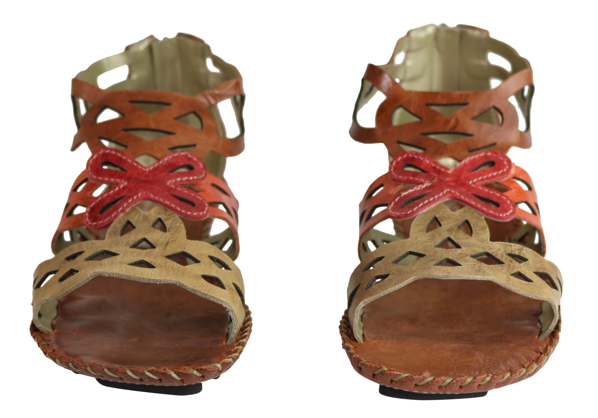 Andacco Betti Women's Comfortable Flat Leather Sandals - Handmade in Brazil - Perfect for Beach, Vacation & Summer Outfits