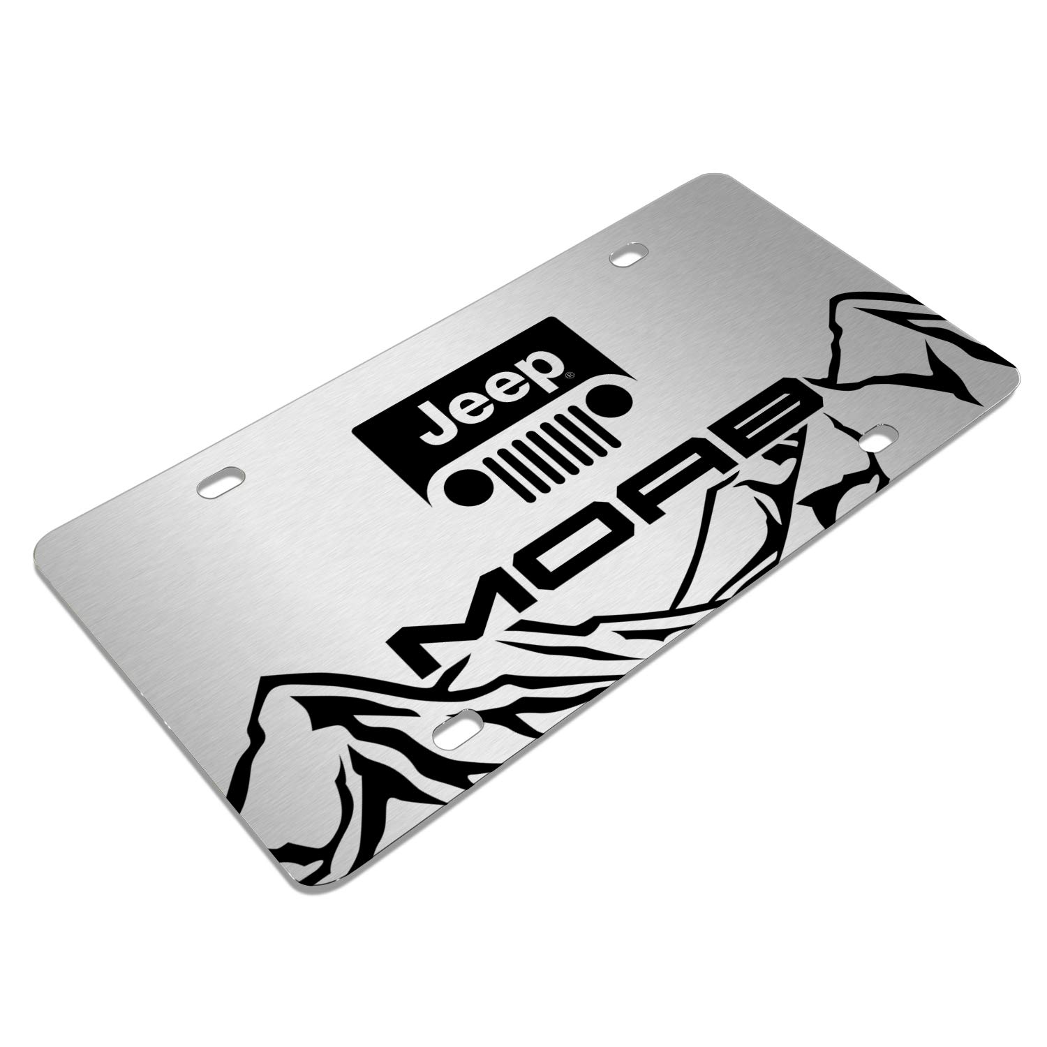 Jeep Wrangler Moab Rock Mountain Graphic Aluminum Metal License Plate - Durable Decorative Car Accessory for Off-Road Adventures & Jeep Enthusiasts