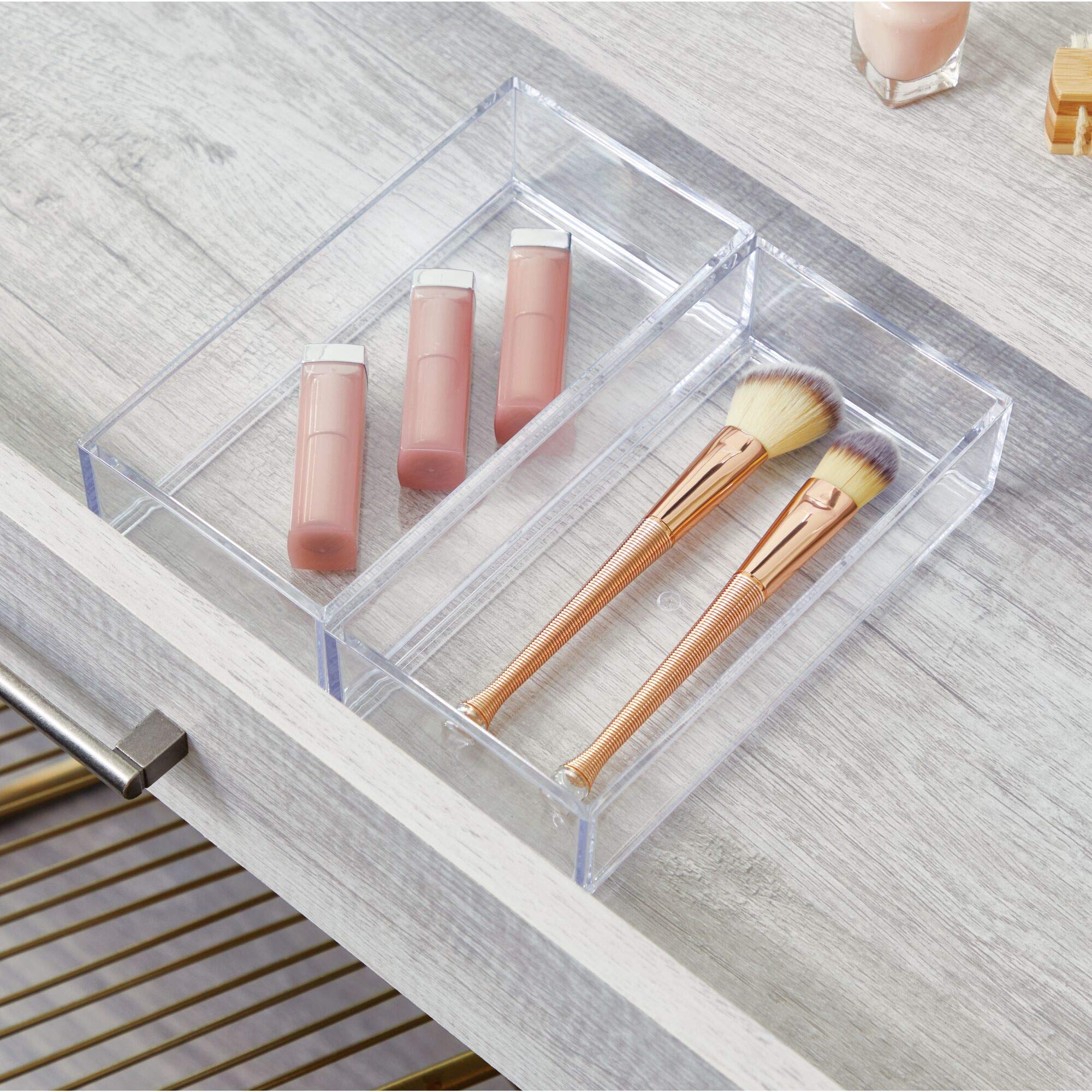 iDesign Clear Acrylic Vanity Tray Organizer - 4