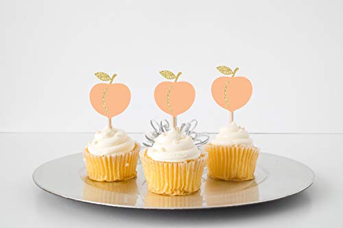 Peach Cupcake Toppers - Adorable Peach-Shaped Decorations for Cupcakes, Cakes & Desserts | Perfect for Birthday Parties, Baby Showers & Wedding Celebrations