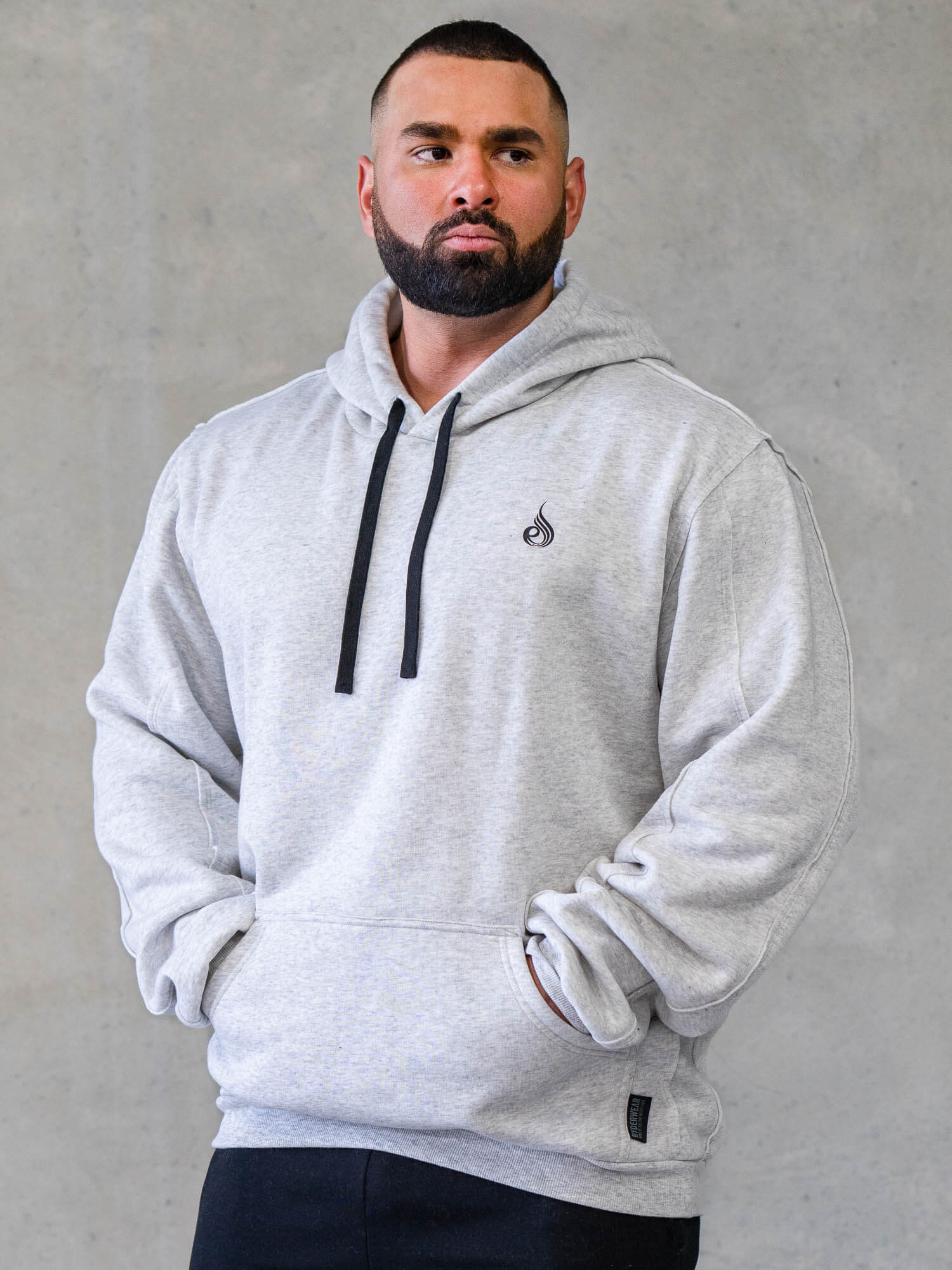 Force Pullover Hoodie - Chalk Grey Marl | Comfortable & Stylish Men's Sweatshirt for Casual Wear & Outdoor Activities