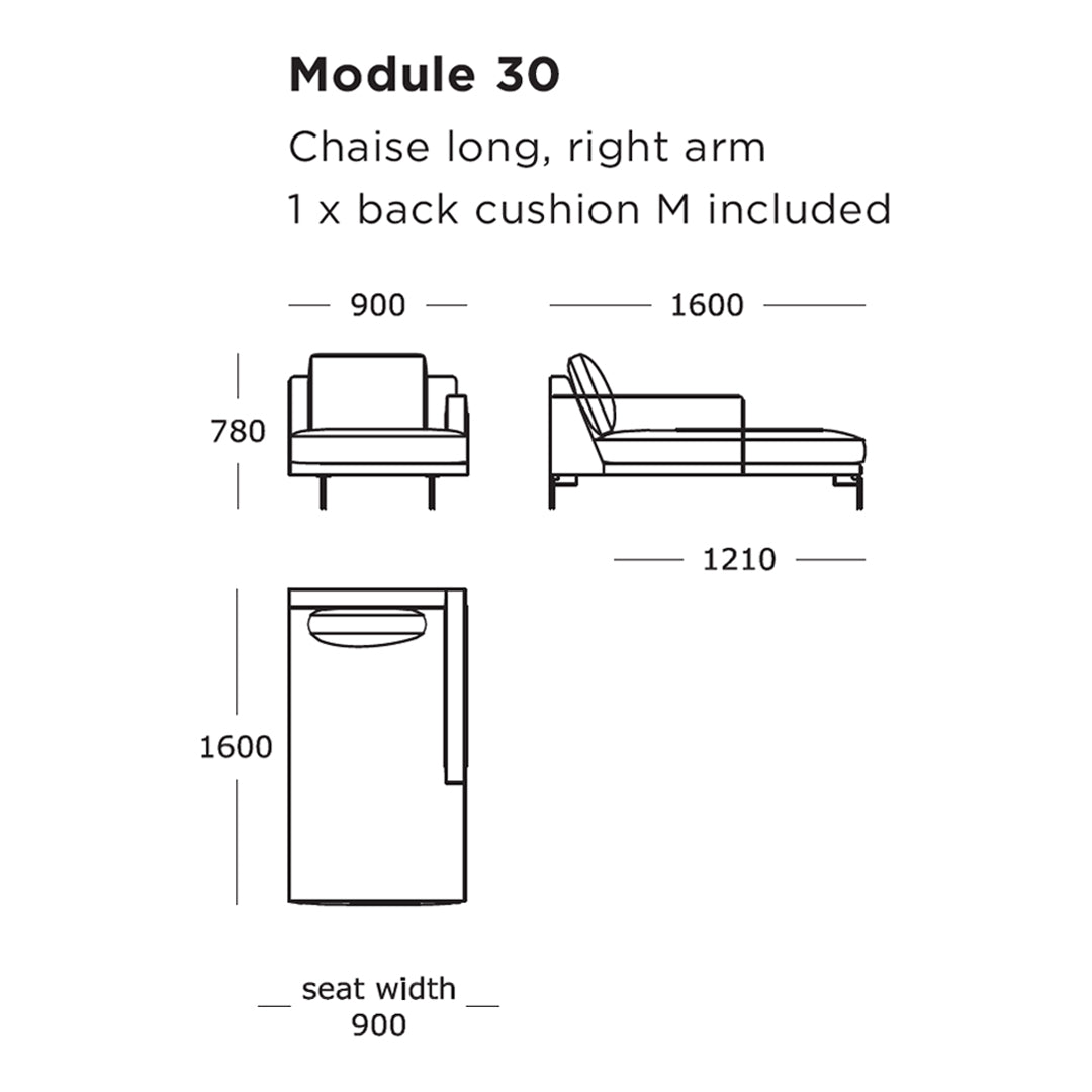 Modular Sofa Edge V2 - Customizable Sectional Couch with 25 & 32 Inch Modules for Living Room, Lounge & Home Theater Seating
