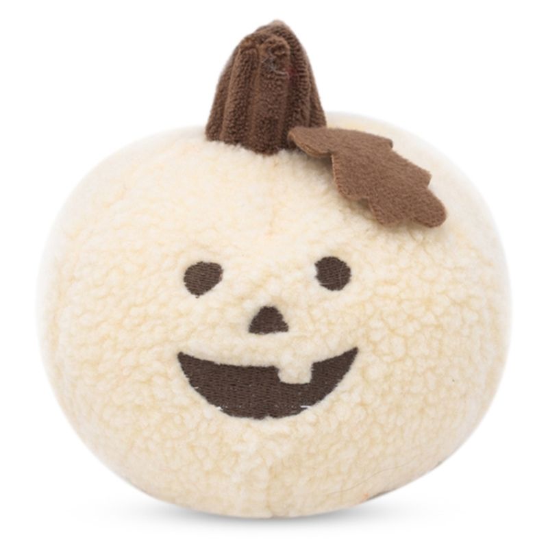 Zippy Paws Halloween Jumbo Fleece Pumpkin Dog Toy - Large Plush Pumpkin for Dogs, Cute & Durable Chew Toy for Puppies & Adult Dogs - Perfect for Halloween Parties, Trick or Treat, and Seasonal Playtime