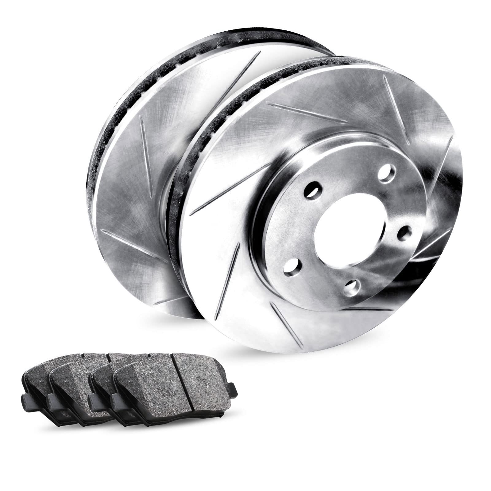 R1 Concepts Rear Brake Pads and Rotors Kit - Ceramic Brake Pads & Drilled Rotors - Compatible with 1994-1995 Toyota Celica - Perfect for Daily Driving, Performance Upgrades & Auto Maintenance