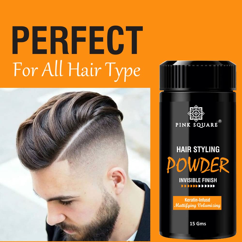 Strong Hold Pink Square Hair Volumizing Powder - Matte Finish, 24-Hour Hold | Natural & Safe Hair Styling Powder (15g) | Perfect for Fine Hair, Updos, and Volume Boost for Special Occasions