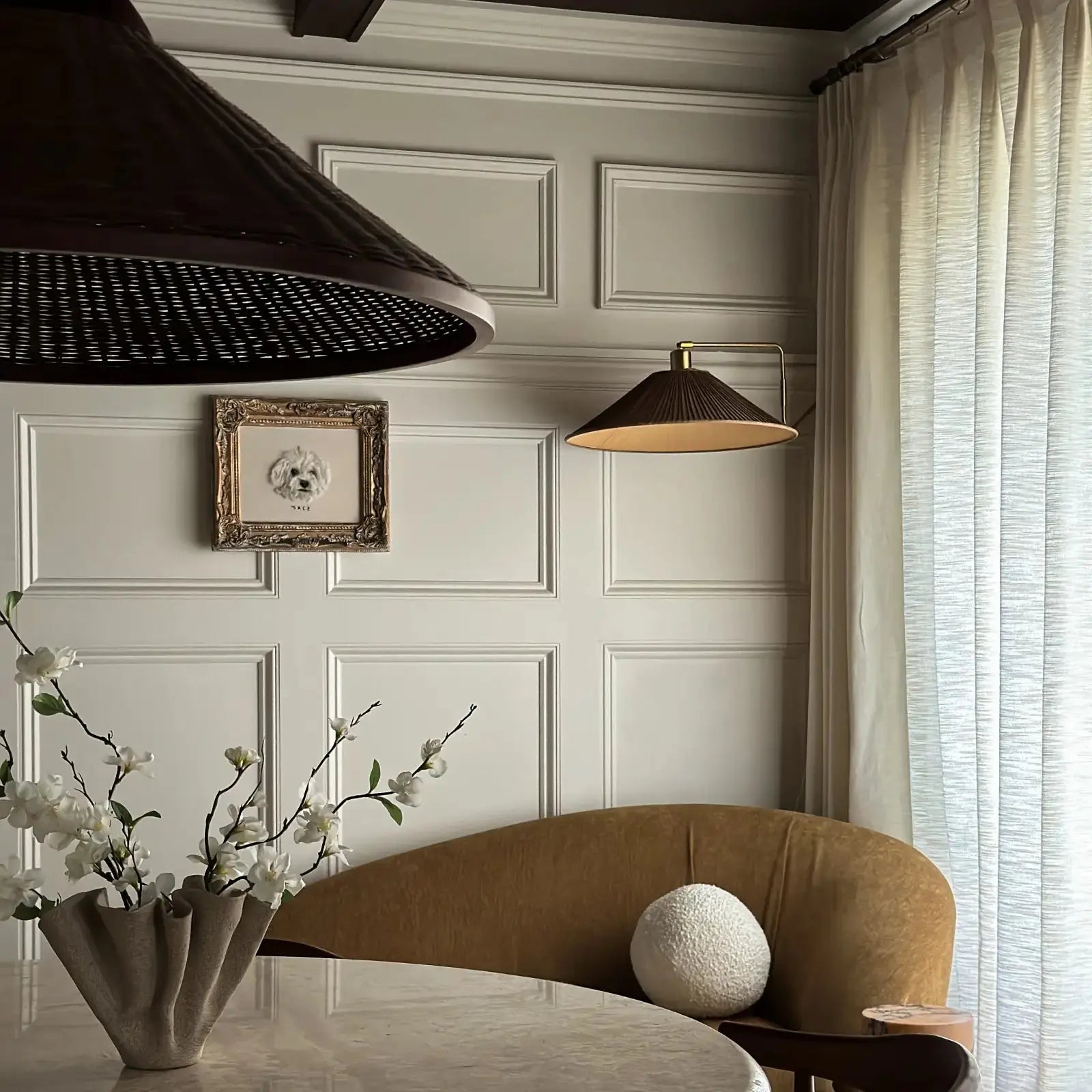 Premium Cotton Blend Pleated Curtains for Living Room & Bedroom - Elegant Drapery Panels with Thermal Insulation & Blackout - Perfect for Home Decor, Privacy & Light Control
