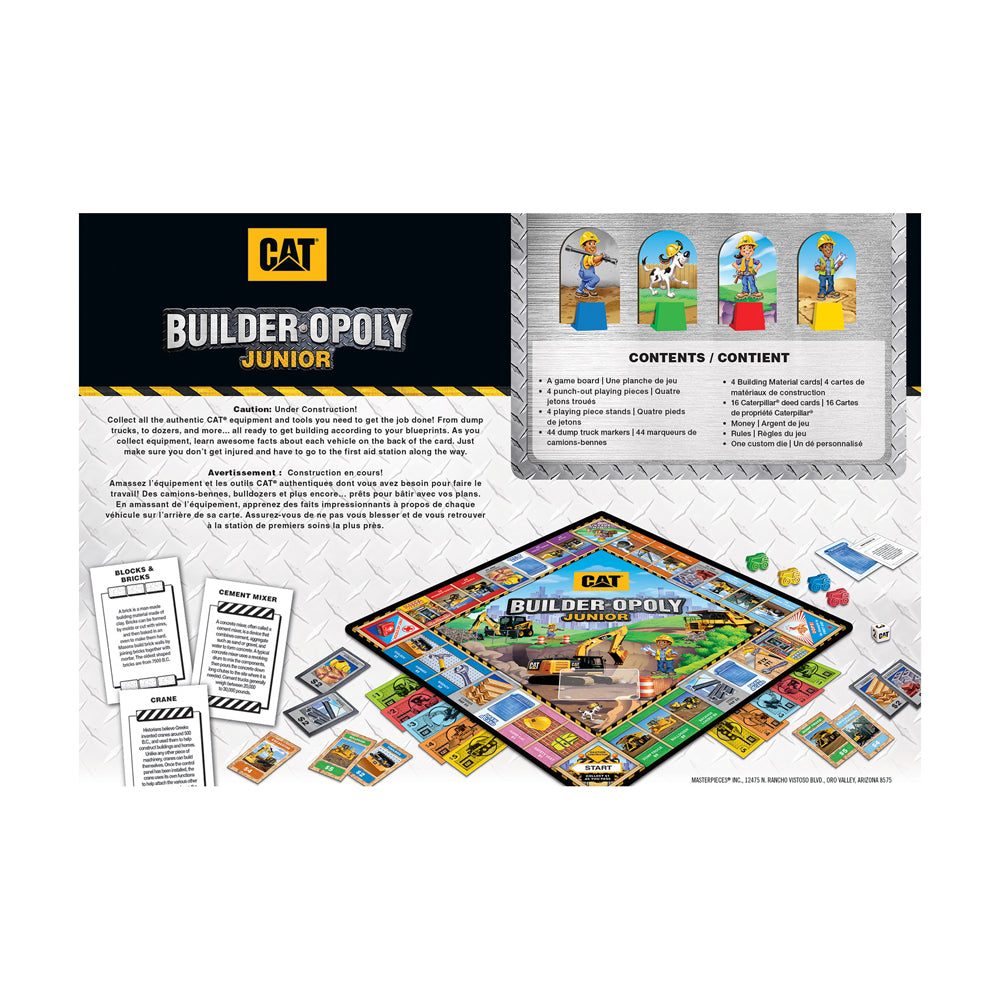 Caterpillar Builder Opoly Junior Board Game for Kids - Fun Construction-Themed Family Board Game for Ages 5+ - Perfect for Birthday Gifts & Family Game Nights