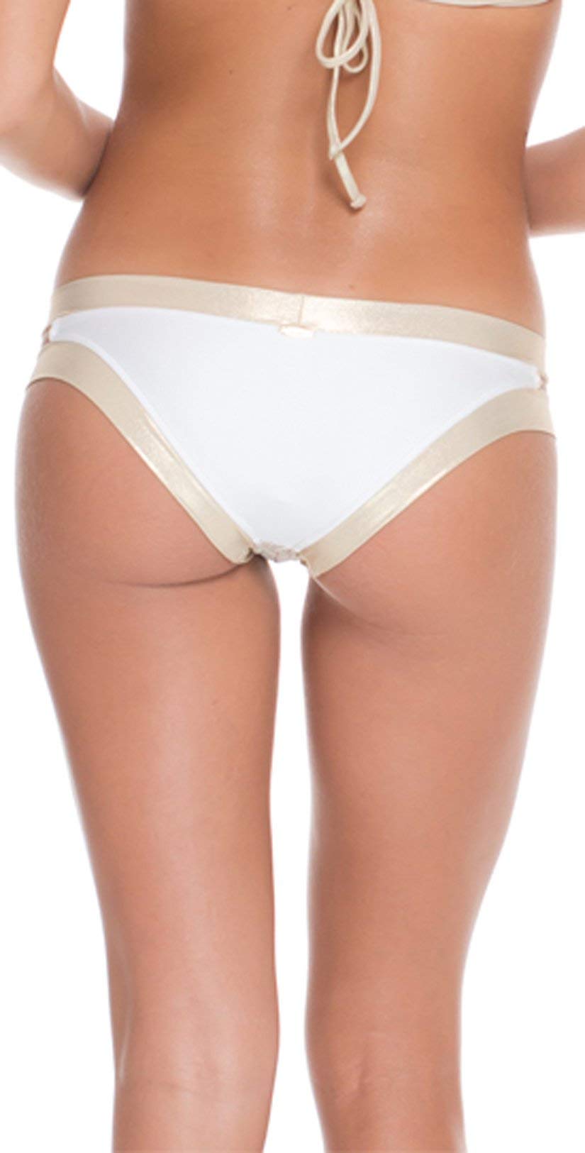 Luli Fama Women's Standard Desert Babe Banded Moderate Bikini Bottom - High Waist Swimwear for Beach & Pool - Perfect for Summer Vacation & Tropical Getaways