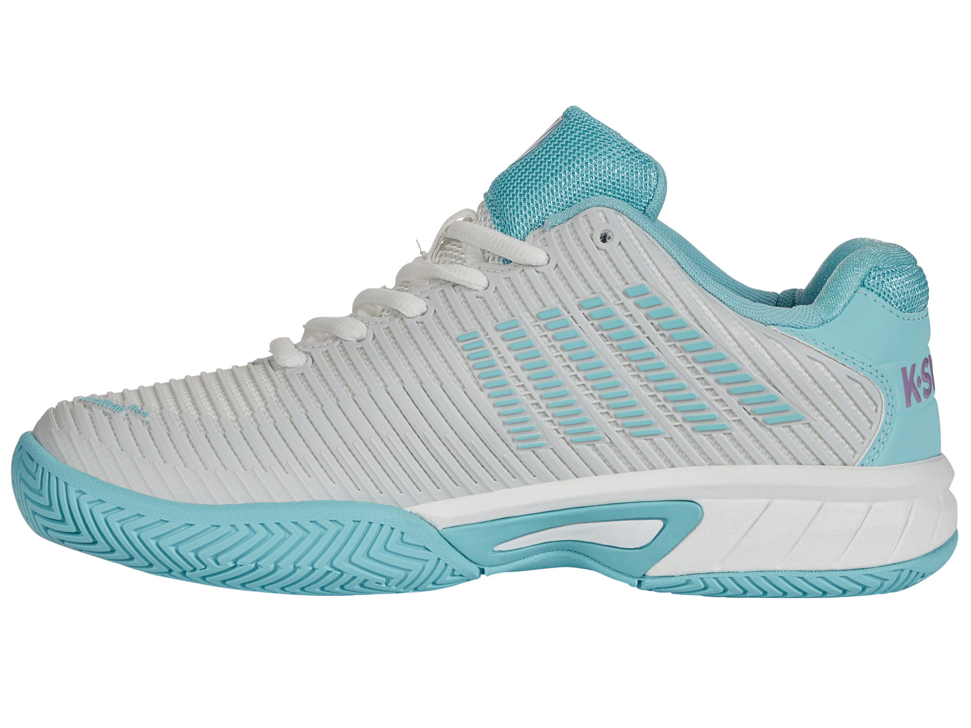 Hypercourt Express 2 Tennis Shoes for Women - Brilliant White/Angel Blue/Sheer Lilac | Lightweight & Breathable Court Sneakers | Perfect for Tennis, Pickleball & Casual Wear