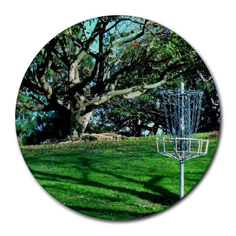 Premium Frisbee Golf Round Mouse Pad - Non-Slip Gaming & Office Desk Mat for Disc Golf Enthusiasts - Perfect for Work, Gaming, and Sports Decor