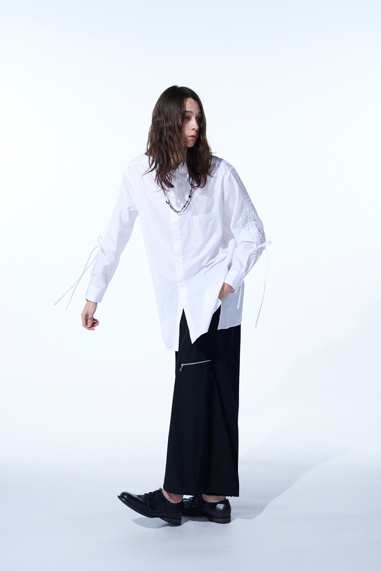 Premium Cotton Broadcloth Oversized Shirt with Gathered Strings - Comfortable Loose Fit Casual Top for Women | Perfect for Layering, Beach Cover-Ups & Boho Fashion Outfits
