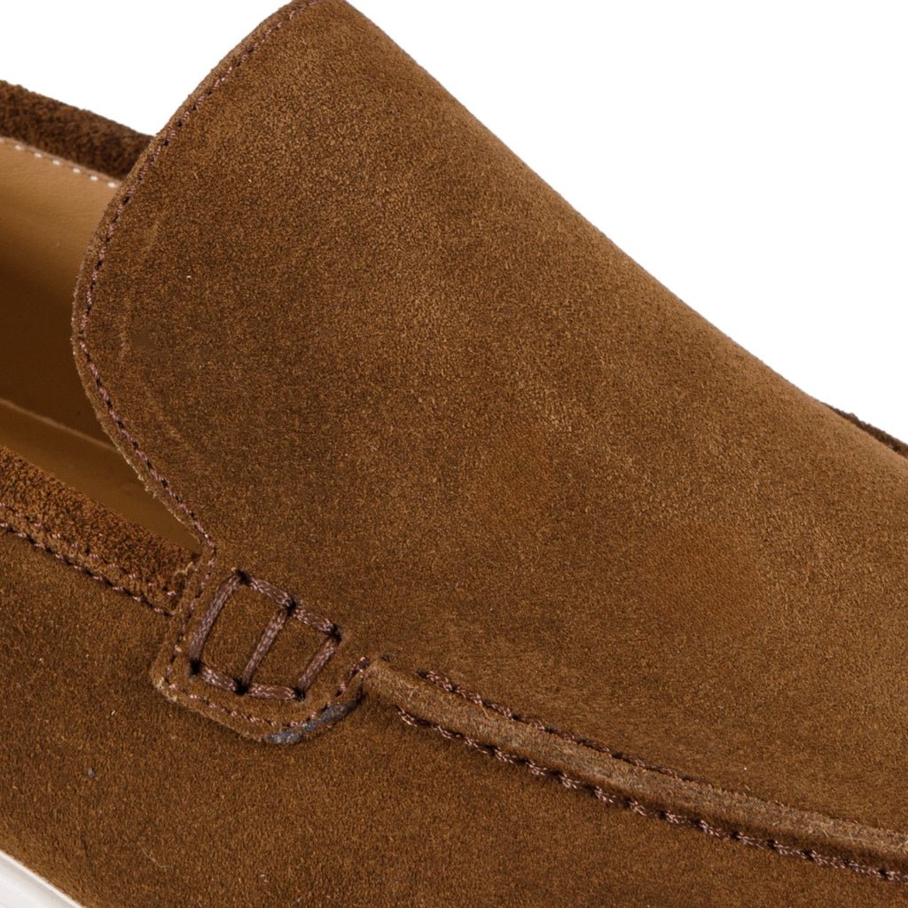 ARTIGIANO ROMA Brown Suede Loafers for Men - Comfortable Casual Slip-On Shoes for Office, Travel & Everyday Wear