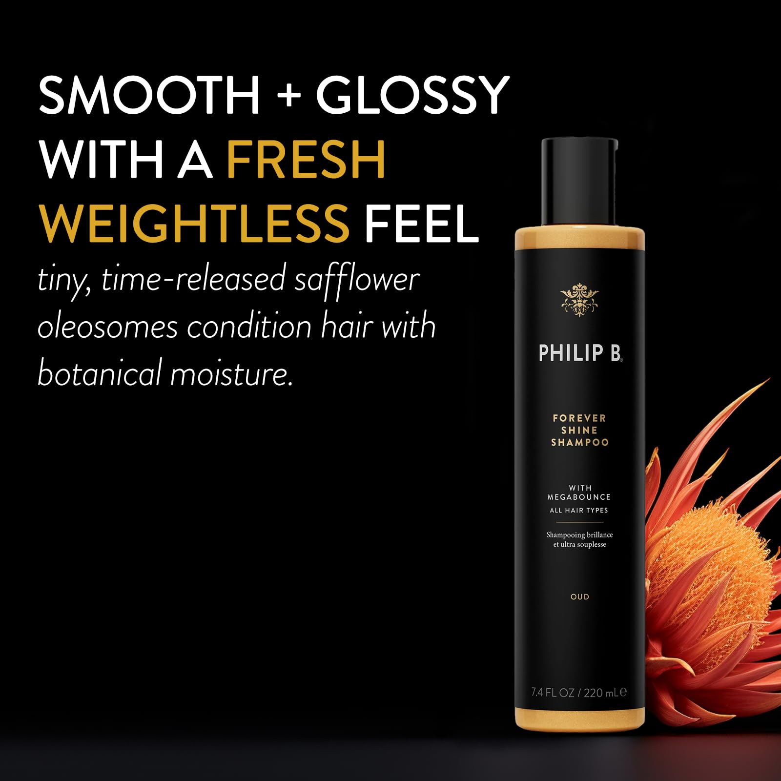 PHILIP B. Forever Shine Collection Full Size Kit - Shine Enhancing Shampoo, Conditioner & Heat Protectant Spray for Smooth, Glossy Hair | Salon-Quality Hair Care for Daily Use & Special Occasions