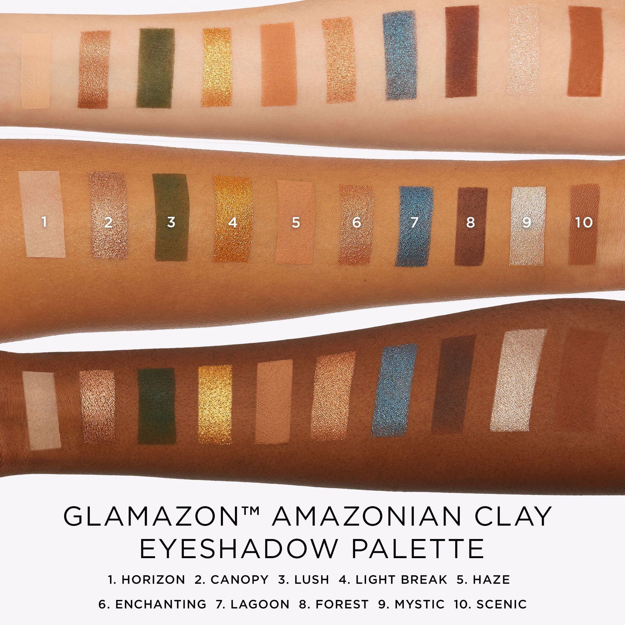 Glamazon Amazonian Clay Eyeshadow Palette - 12 Highly Pigmented Matte & Shimmer Eyeshadows for All-Day Wear | Perfect for Everyday Makeup & Special Occasions