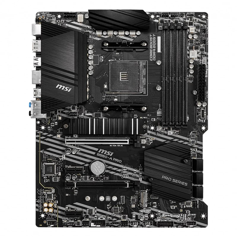 MSI B550 A PRO AM4 ATX Gaming Motherboard - AMD Ryzen Compatible for PC Build, Streaming & Content Creation