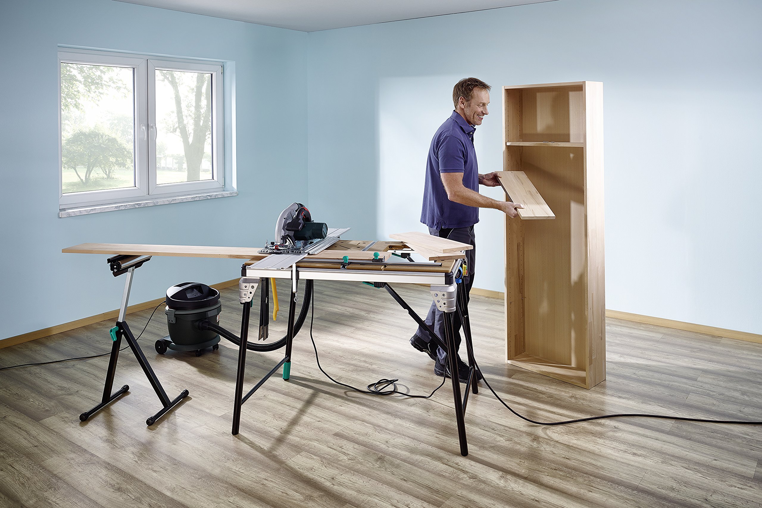 MASTER Cut 2500 Professional Saw Table & Workstation - Heavy Duty Woodworking Bench for DIY Projects & Home Workshops
